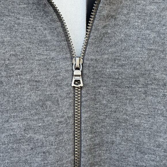 ALICE + OLIVIA Ruffled Jersey Full Zip Jersey Hoodie - Women's Size XS Gray NWT - Picture 9 of 16